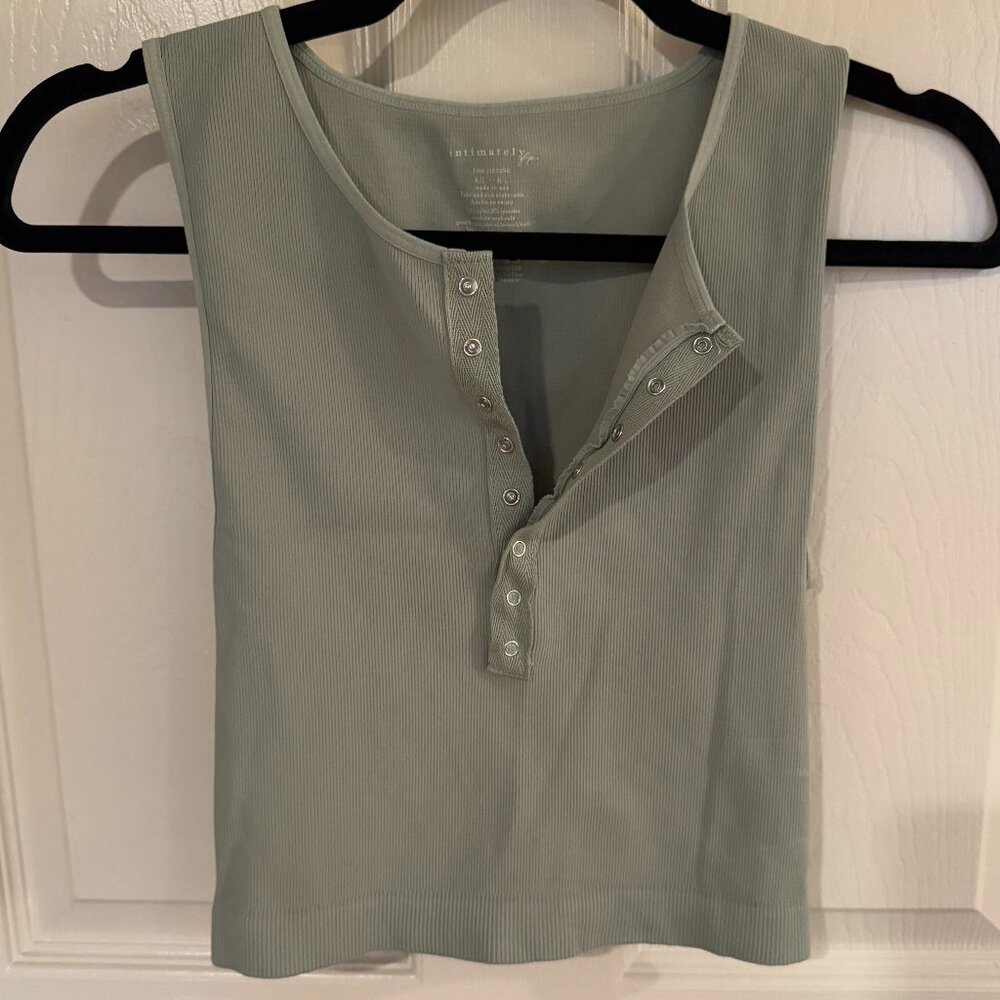 Free People Intimately Ribbed Button-Up Tank Top - Picture 3 of 7